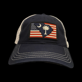 Richardson 111 South Carolina 843 Patriotic Relaxed Trucker Hat