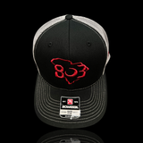803 Richardson Black Steel Carolina Trucker Hat