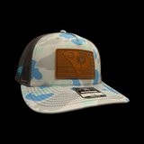 Richardson Genuine Leather Patriotic Saltwater Duck inCamo Trucker Hat
