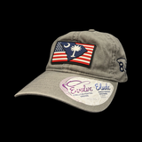 Infinity Waving SC Patriotic Washed Gray Ladies Concealed Ponytail Hat