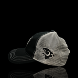 803 Richardson Performance PVC Patch Relaxed Black Steel Trucker Hat