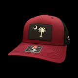 Richardson 112 Garnet and Black Palmetto Moon Performance Trucker Hat