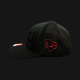 Richardson 1801 Carolina Garnet Fitted Mesh Black Blackout Trucker Hat