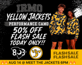 PRE-SALE: SHIPS SEPT 16-23 -Unisex Irmo Yellow Jackets Olds Cool Camo Performance Pullover