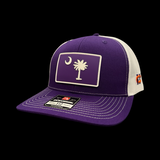 Richardson 112 Purple Palmetto Moon Performance PVC Trucker Hat