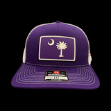 Richardson 112 Purple Palmetto Moon Performance PVC Trucker Hat