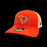 Richardson 112 Orange Palmetto Nation Performance Trucker Hat