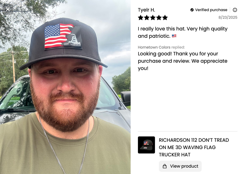 Richardson 112 Don’t Tread On Me 3D Waving Flag Trucker Hat