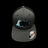 843 Lowcountry Flexfit Charcoal Black Fitted Trucker Hat